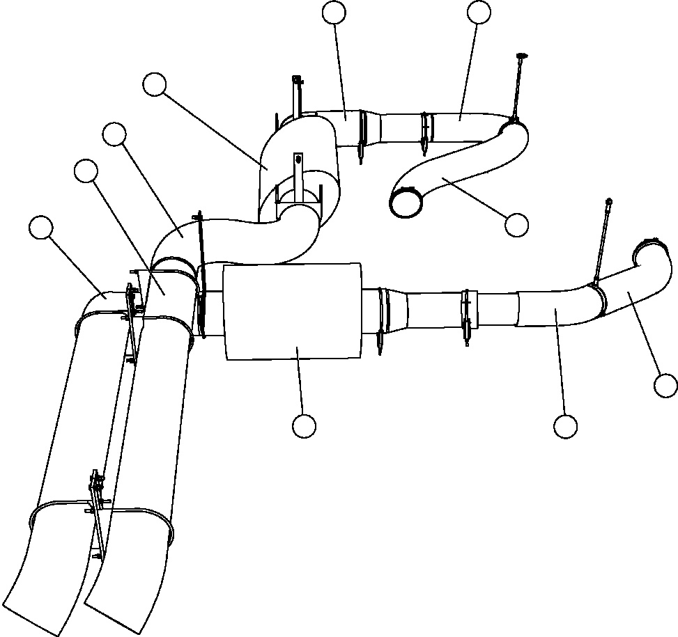 Komatsu parts book diagram for AFE47-FH 730E S/N A30524     NITTETSU: EXHAUST BLANKETS