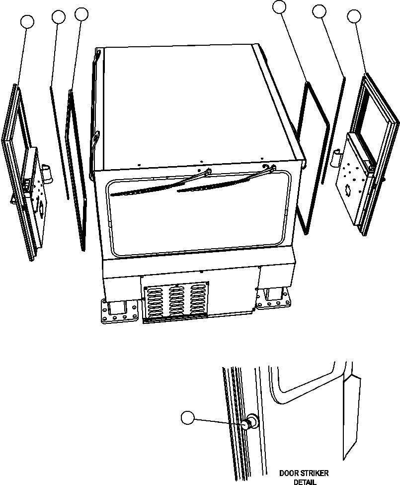Komatsu parts book diagram for AFE47-FH 730E S/N A30524     NITTETSU: DOOR INSTALLATION