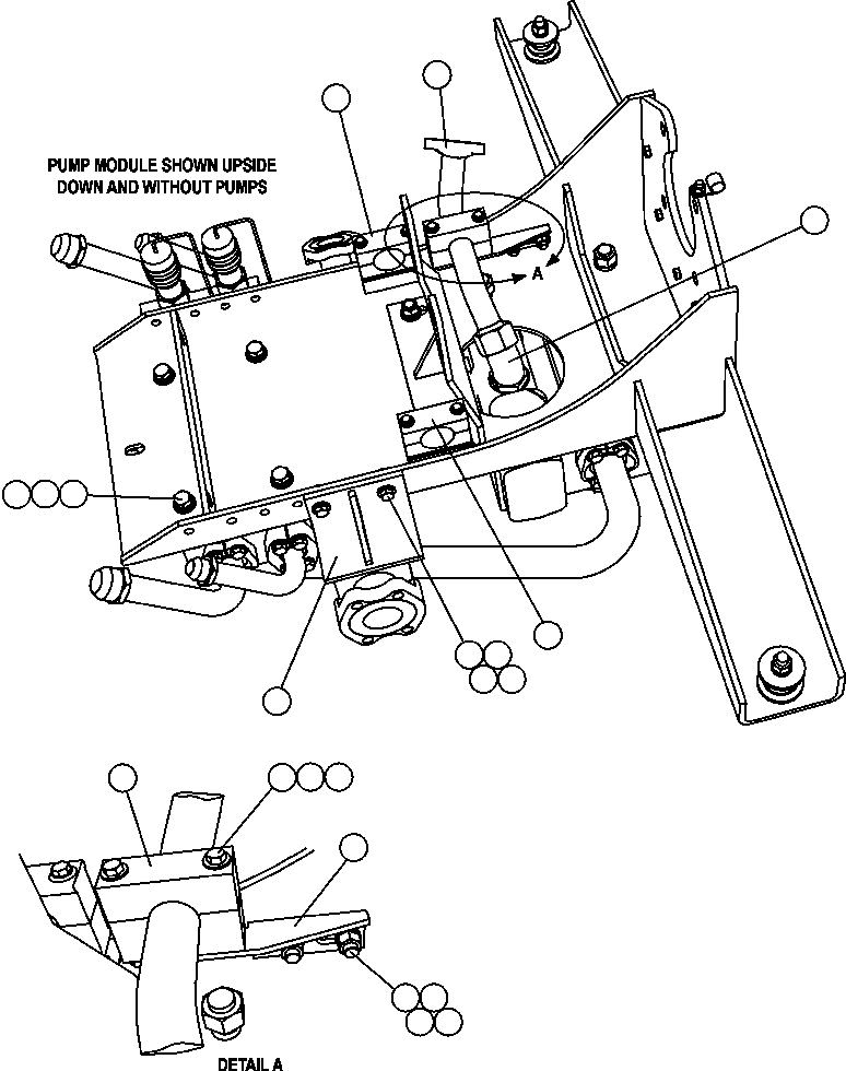 Komatsu parts book diagram for AFE47-FH 730E S/N A30524     NITTETSU: PUMP MODULE - 4
