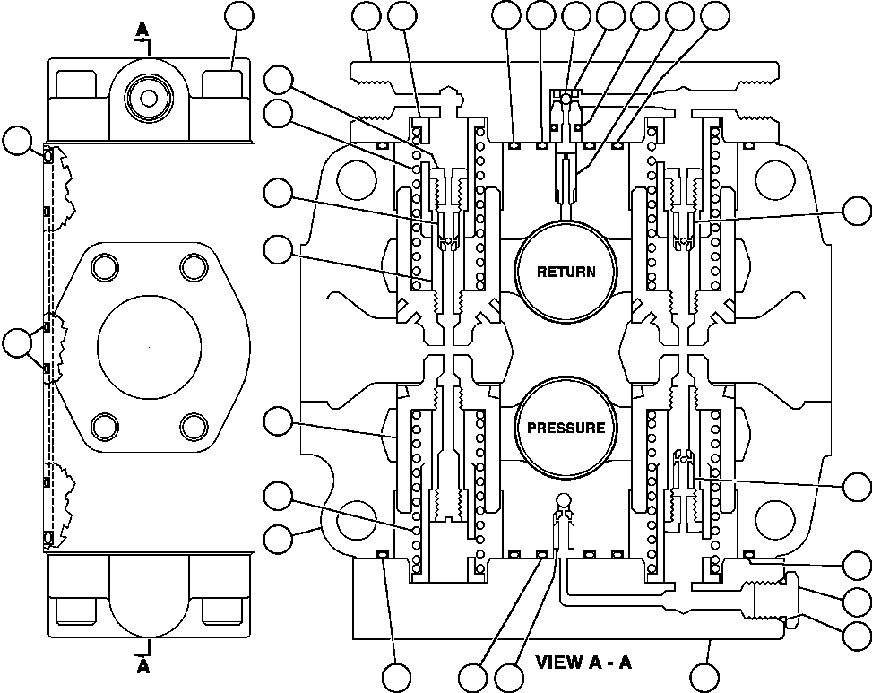 Komatsu parts book diagram for AFE47-FH 730E S/N A30524     NITTETSU: SPOOL INLET SECTION (VE7624)