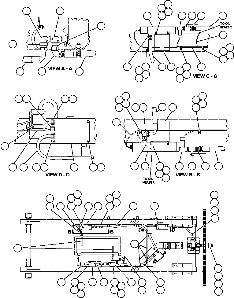 Komatsu parts book diagram for AFE47-FH 730E S/N A30524     NITTETSU: HOTSTART - ENGINE OIL / COOLANT