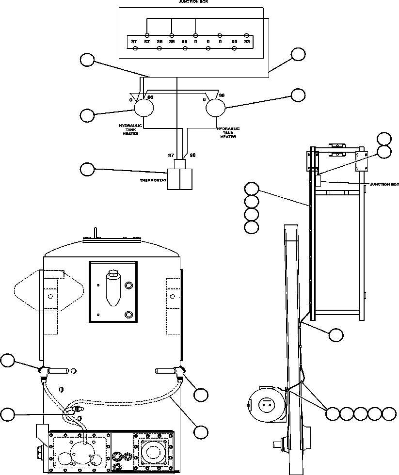 Komatsu parts book diagram for AFE47-FH 730E S/N A30524     NITTETSU: HOTSTART - HYDRAULIC TANK