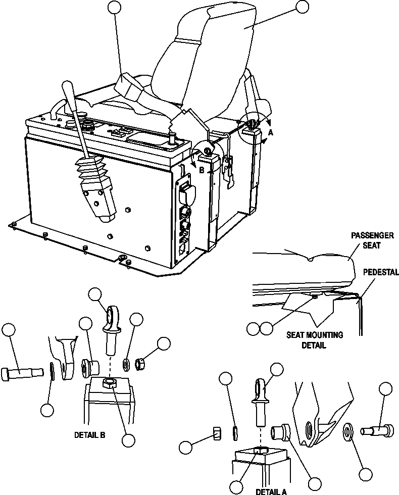 Komatsu parts book diagram for AFE47-FM 730E S/N A30531 - A30534     RUSSIAN COPPER COMPANY (RMK): PASSENGER SEAT INSTALLATION