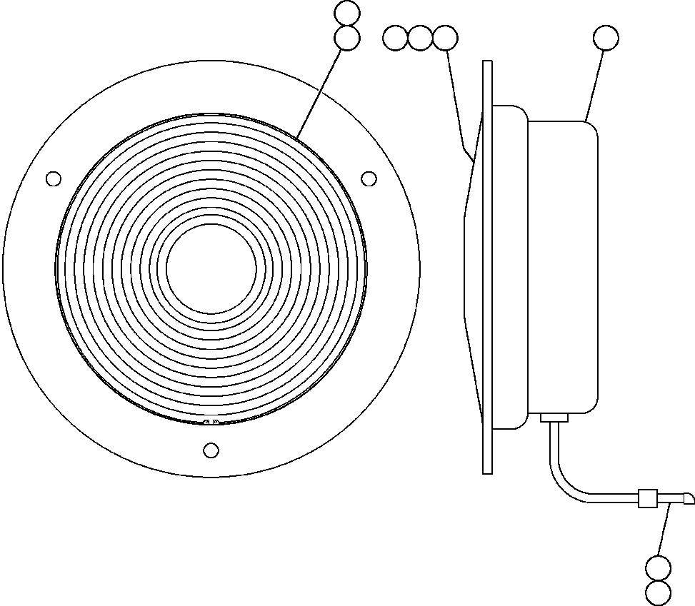 Komatsu parts book diagram for AFE47-FM 730E S/N A30531 - A30534     RUSSIAN COPPER COMPANY (RMK): LADDER LIGHT ASSEMBLY (TZ2413)
