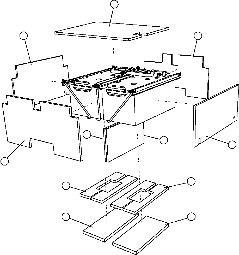 Komatsu parts book diagram for AFE47-FM 730E S/N A30531 - A30534     RUSSIAN COPPER COMPANY (RMK): HEATED BATTERY BOX - INSULATION