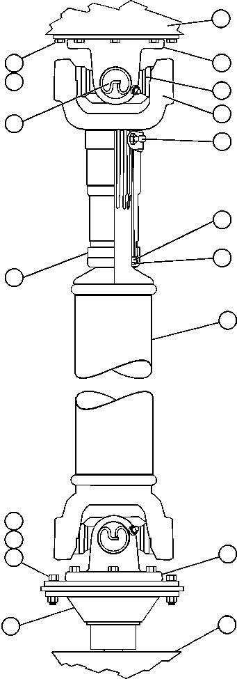Komatsu parts book diagram for AFE47-FM 730E S/N A30531 - A30534     RUSSIAN COPPER COMPANY (RMK): DRIVE SHAFT INSTALLATION
