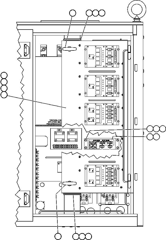 Komatsu parts book diagram for AFE47-FM 730E S/N A30531 - A30534     RUSSIAN COPPER COMPANY (RMK): CONTROL CABINET (BEHIND RIGHT DOOR)