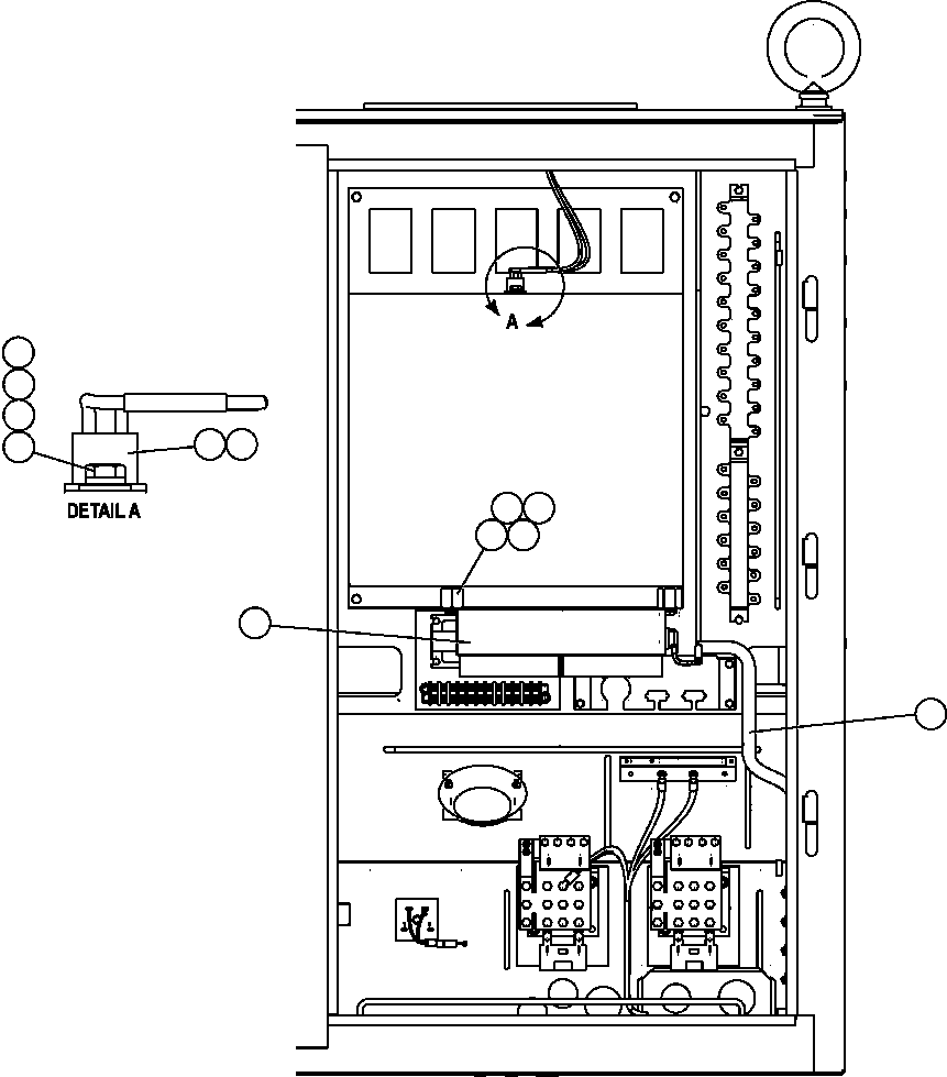 Komatsu parts book diagram for AFE47-FM 730E S/N A30531 - A30534     RUSSIAN COPPER COMPANY (RMK): CONTROL CABINET HEATER - 1
