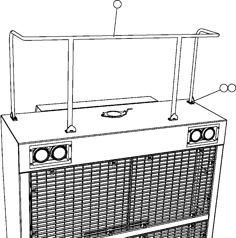 Komatsu parts book diagram for AFE47-FP 730E S/N A30541 - A30545 & A30550 - A30551      DARMA HENWA: GRILLE HANDRAIL