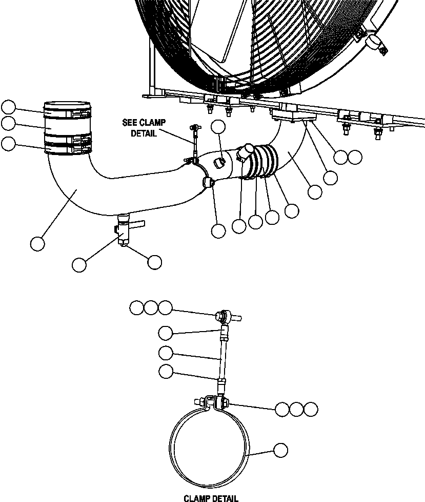 Komatsu parts book diagram for AFE47-FP 730E S/N A30541 - A30545 & A30550 - A30551      DARMA HENWA: RADIATOR PIPING ( 2/3)