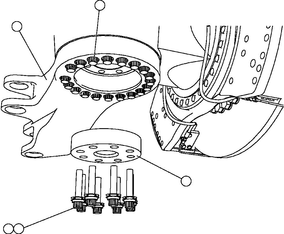 Komatsu parts book diagram for AFE47-FP 730E S/N A30541 - A30545 & A30550 - A30551      DARMA HENWA: STEERING ARMS INSTALLATION