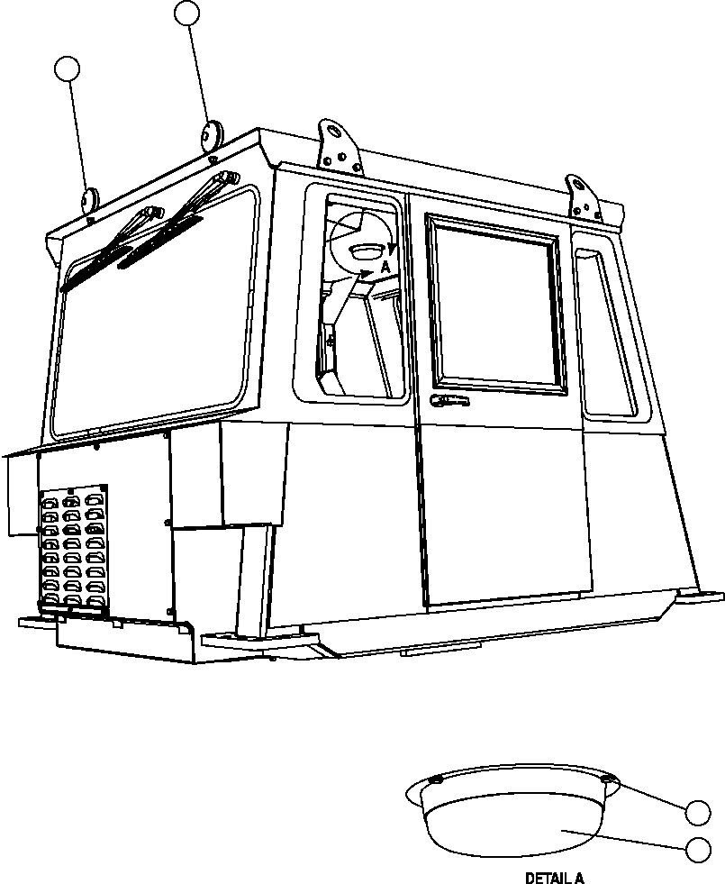 Komatsu parts book diagram for AFE47-FP 730E S/N A30541 - A30545 & A30550 - A30551      DARMA HENWA: CAB LIGHTS
