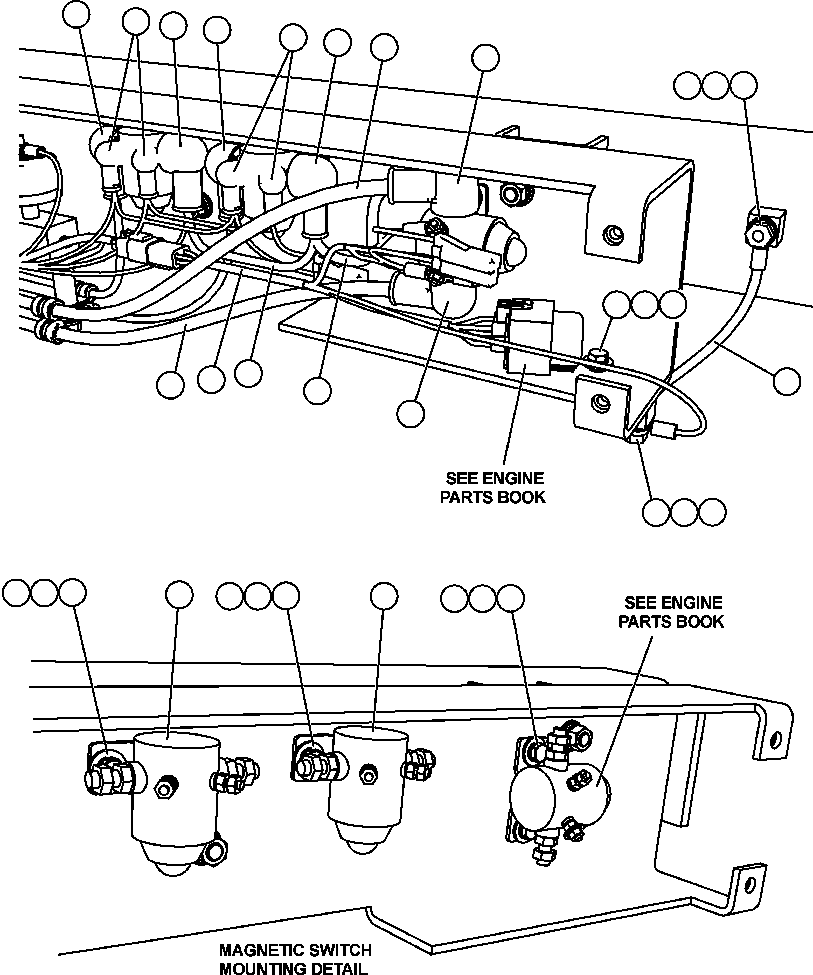 Komatsu parts book diagram for AFE47-FP 730E S/N A30541 - A30545 & A30550 - A30551      DARMA HENWA: STARTING SYSTEM WIRING ( 5/5)