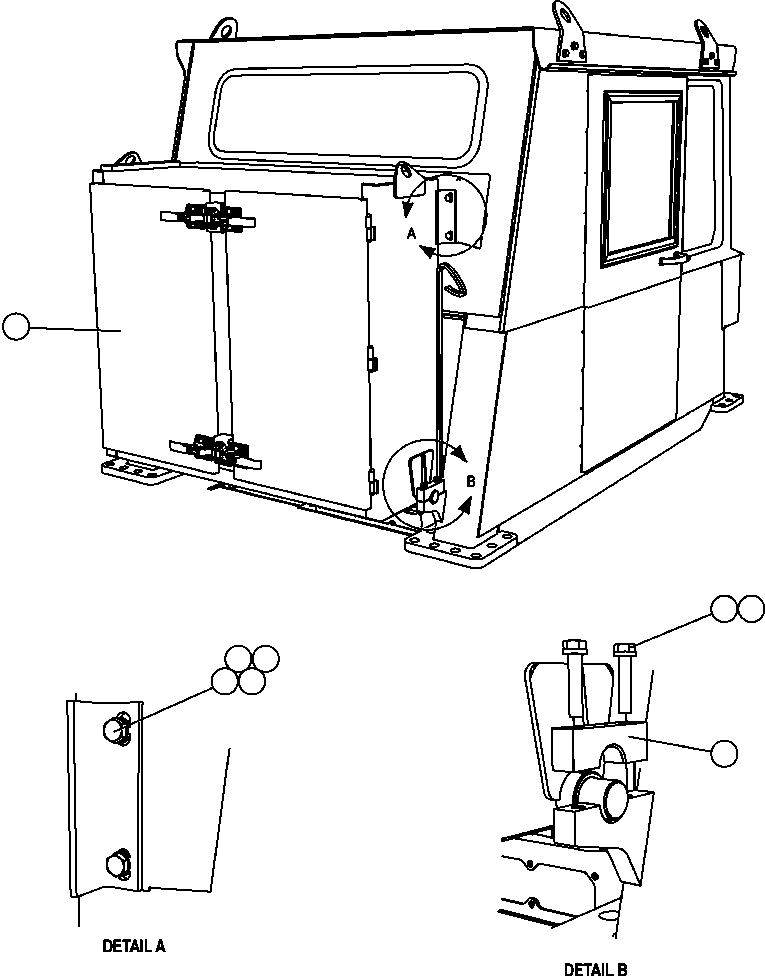 Komatsu parts book diagram for AFE47-FP 730E S/N A30541 - A30545 & A30550 - A30551      DARMA HENWA: BRAKE CABINET MOUNTING