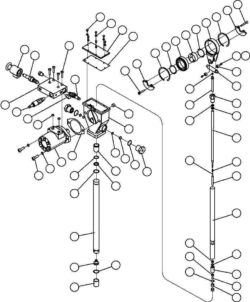 Komatsu parts book diagram for AFE47-FP 730E S/N A30541 - A30545 & A30550 - A30551      DARMA HENWA: LUBE PUMP ASSEMBLY (PC2372)