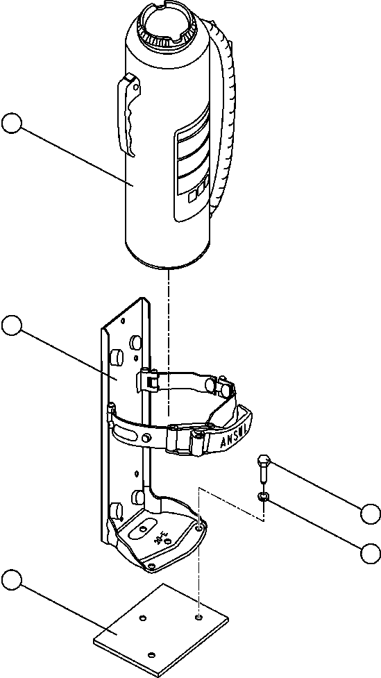 Komatsu parts book diagram for AFE47-FP 730E S/N A30541 - A30545 & A30550 - A30551      DARMA HENWA: FIRE EXTINGUISHER