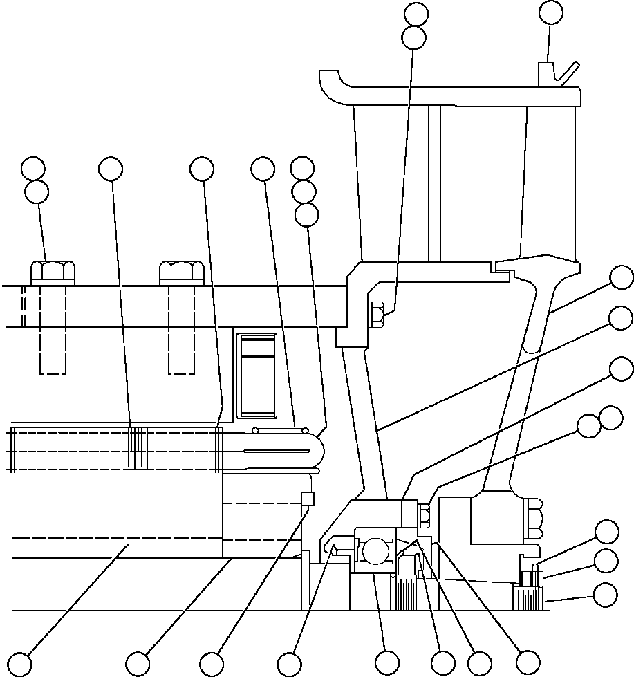 Komatsu parts book diagram for AFE47-FP 730E S/N A30541 - A30545 & A30550 - A30551      DARMA HENWA: BLOWER MOTOR (NON-COMMUTATOR END) (GE0017)