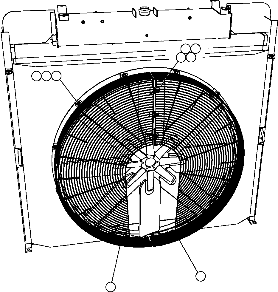 Komatsu parts book diagram for AFE47-FQ 730E S/N A30546 - A30549     ROSSING URANIUM: FAN GUARD