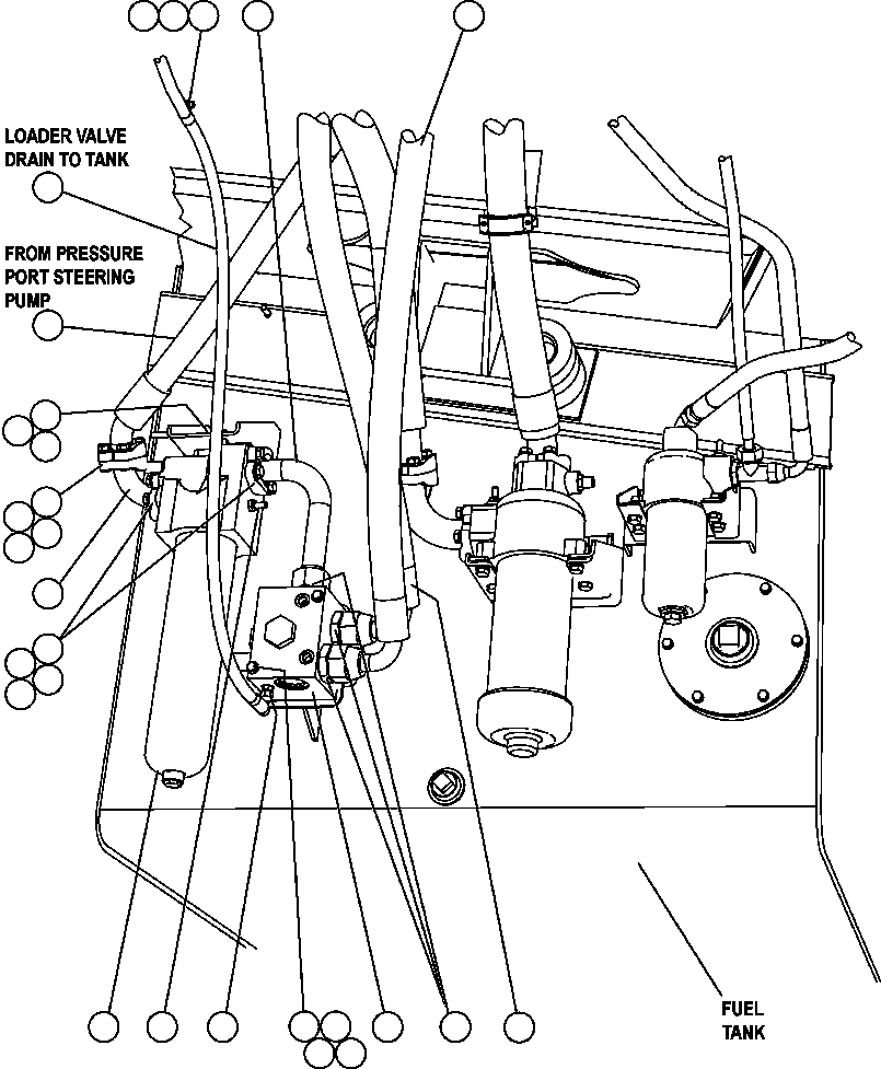 Komatsu parts book diagram for AFE47-FQ 730E S/N A30546 - A30549     ROSSING URANIUM: STEERING FILTER & UNLOADER INSTALLATION