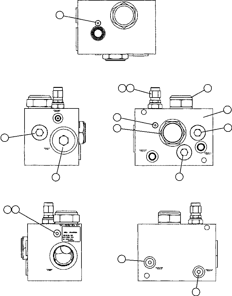 Komatsu parts book diagram for AFE47-FQ 730E S/N A30546 - A30549     ROSSING URANIUM: UNLOADER VALVE ASSEMBLY (PC2435)