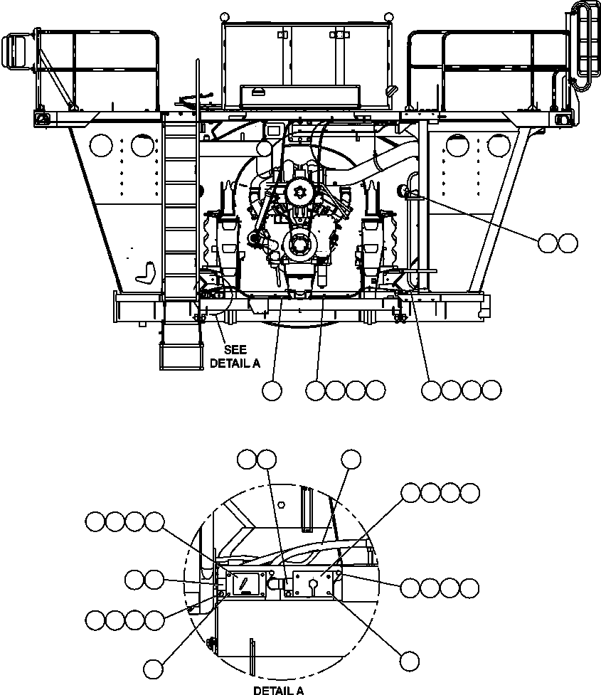 Komatsu parts book diagram for AFE47-FQ 730E S/N A30546 - A30549     ROSSING URANIUM: L.H. UPRIGHT & GROUND LEVEL SWITCH WIRING