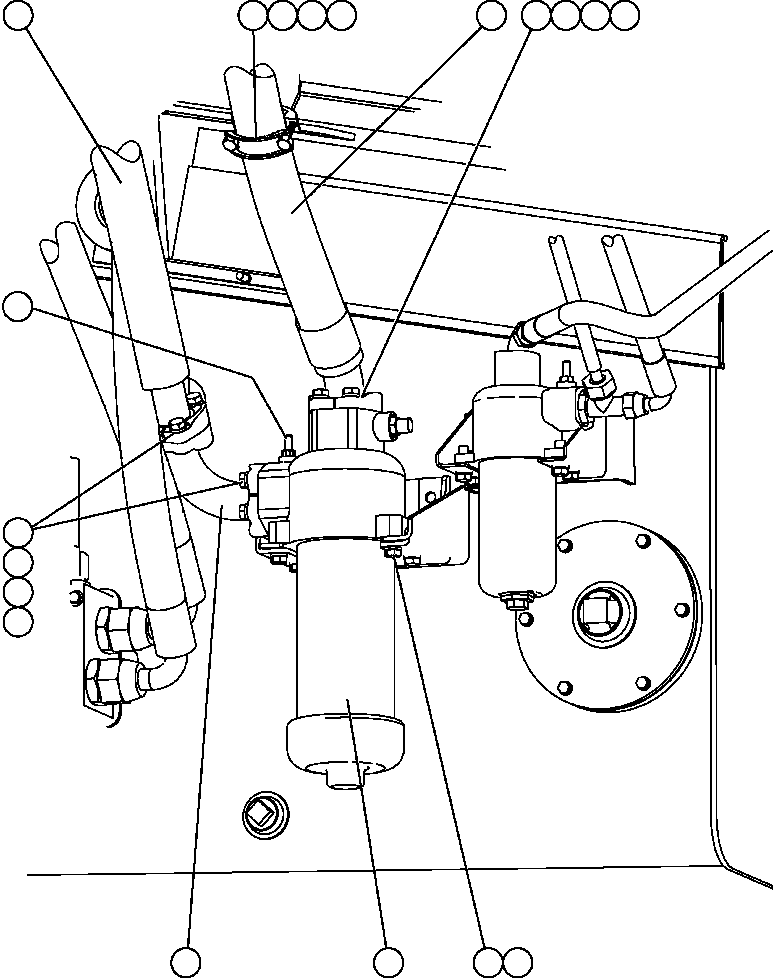 Komatsu parts book diagram for AFE47-FQ 730E S/N A30546 - A30549     ROSSING URANIUM: HYDRAULIC SYSTEM PIPING - FILTERS