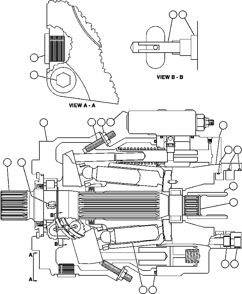 Komatsu parts book diagram for AFE47-FQ 730E S/N A30546 - A30549     ROSSING URANIUM: COOLING BLOWER PUMP ASSEMBLY (PB9419)