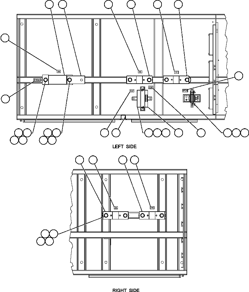 Komatsu parts book diagram for AFE47-FQ 730E S/N A30546 - A30549     ROSSING URANIUM: CONTROL CABINET - FLOOR