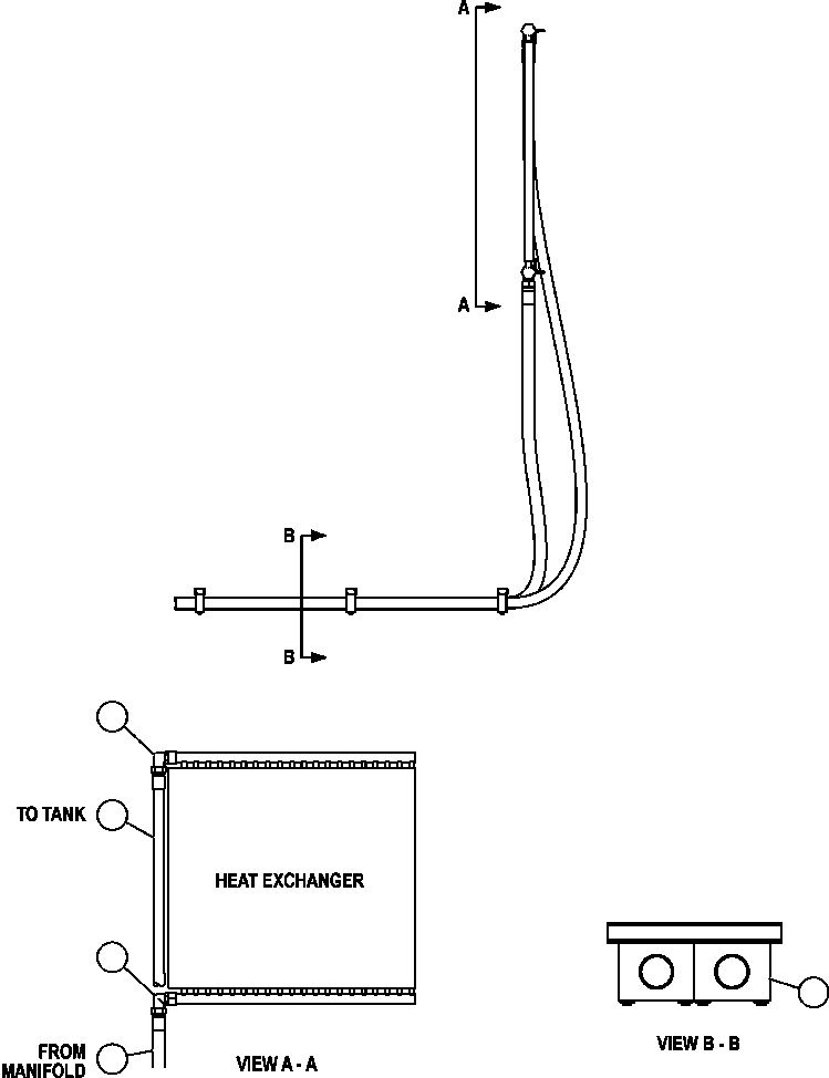 Komatsu parts book diagram for AFE47-FQ 730E S/N A30546 - A30549     ROSSING URANIUM: HEAT EXCHANGER PIPING