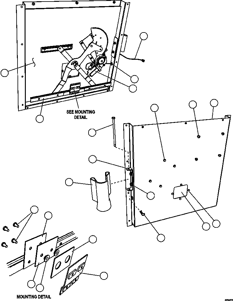 Dump Trucks Komatsu / AFE47-GD 730E S/N A30585-A30588, A30592-A30593, A30597-A30599     BAYOVAR(AFE47-GD) / INNER DOOR PANEL - LH (EL2746)(148 : 55947)