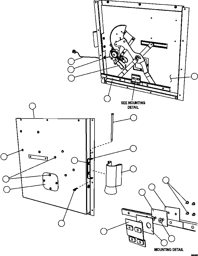 Dump Trucks Komatsu / AFE47-GD 730E S/N A30585-A30588, A30592-A30593, A30597-A30599     BAYOVAR(AFE47-GD) / INNER DOOR PANEL - RH (EL2747)(152 : 55948)