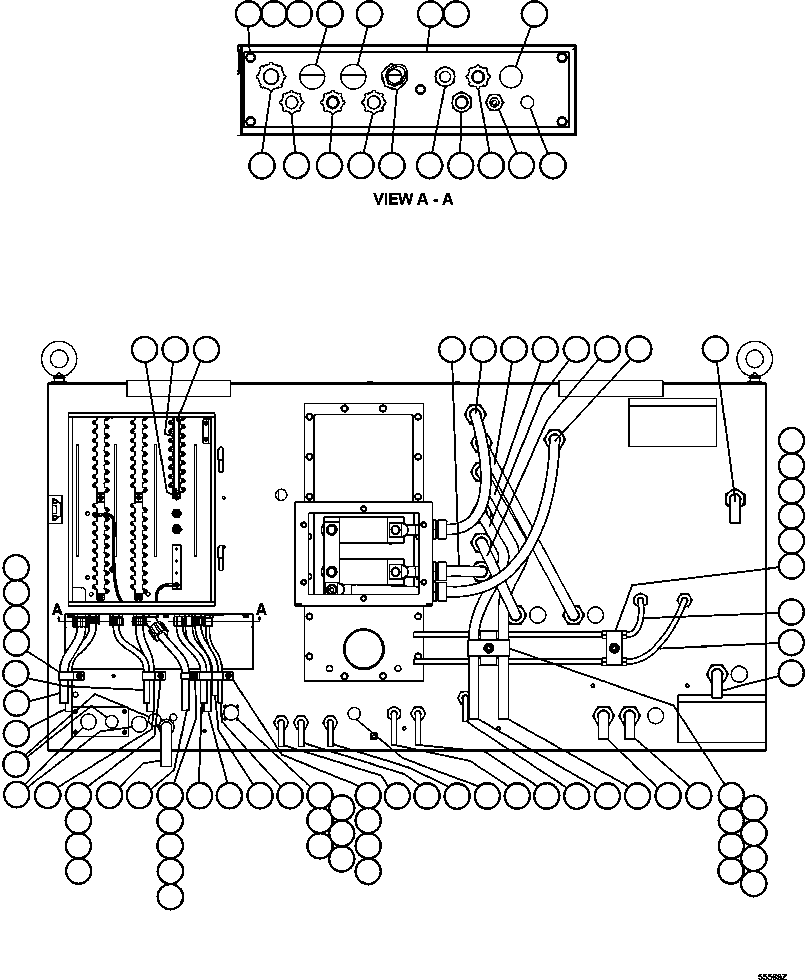 Dump Trucks Komatsu / AFE47-GD 730E S/N A30585-A30588, A30592-A30593, A30597-A30599     BAYOVAR(AFE47-GD) / CONTROL CABINET WIRING - REAR(286 : 55569)