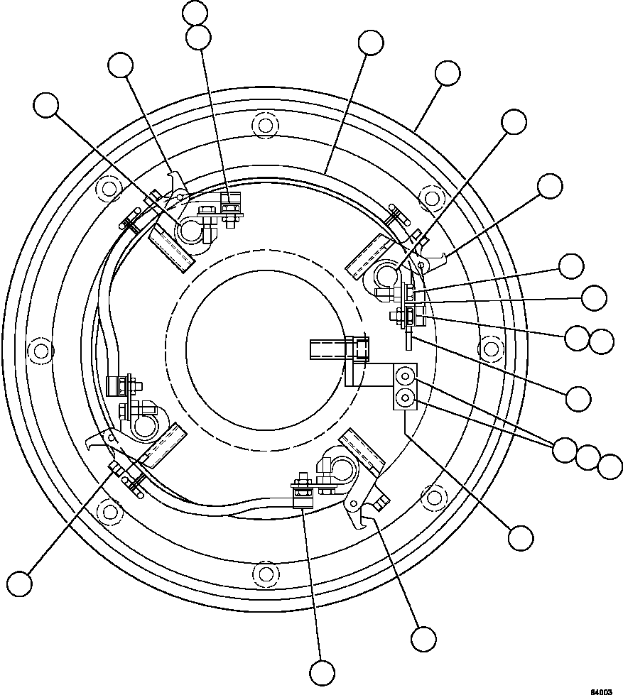 Dump Trucks Komatsu / AFE47-GD 730E S/N A30585-A30588, A30592-A30593, A30597-A30599     BAYOVAR(AFE47-GD) / BLOWER MOTOR (BRUSH HOLDER WIRING) (GE0017)(684 : 64003)