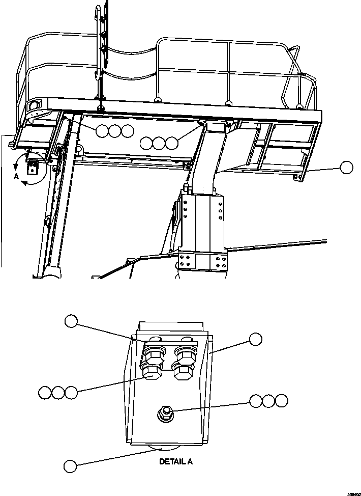Komatsu parts book diagram for AFE47-GG 730E S/N A30600-A30601 & A30604-A30605    ROSSING (Trolley): LH DECK INSTALLATION