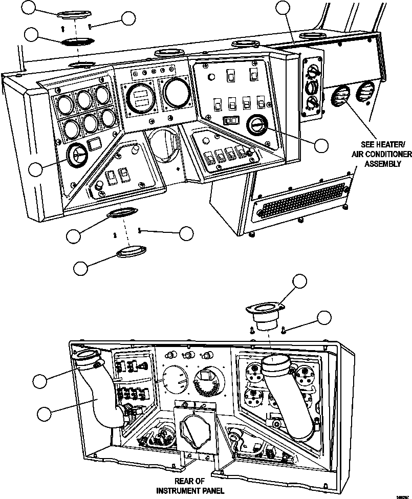 Komatsu parts book diagram for AFE47-GG 730E S/N A30600-A30601 & A30604-A30605    ROSSING (Trolley): HVAC VENTS