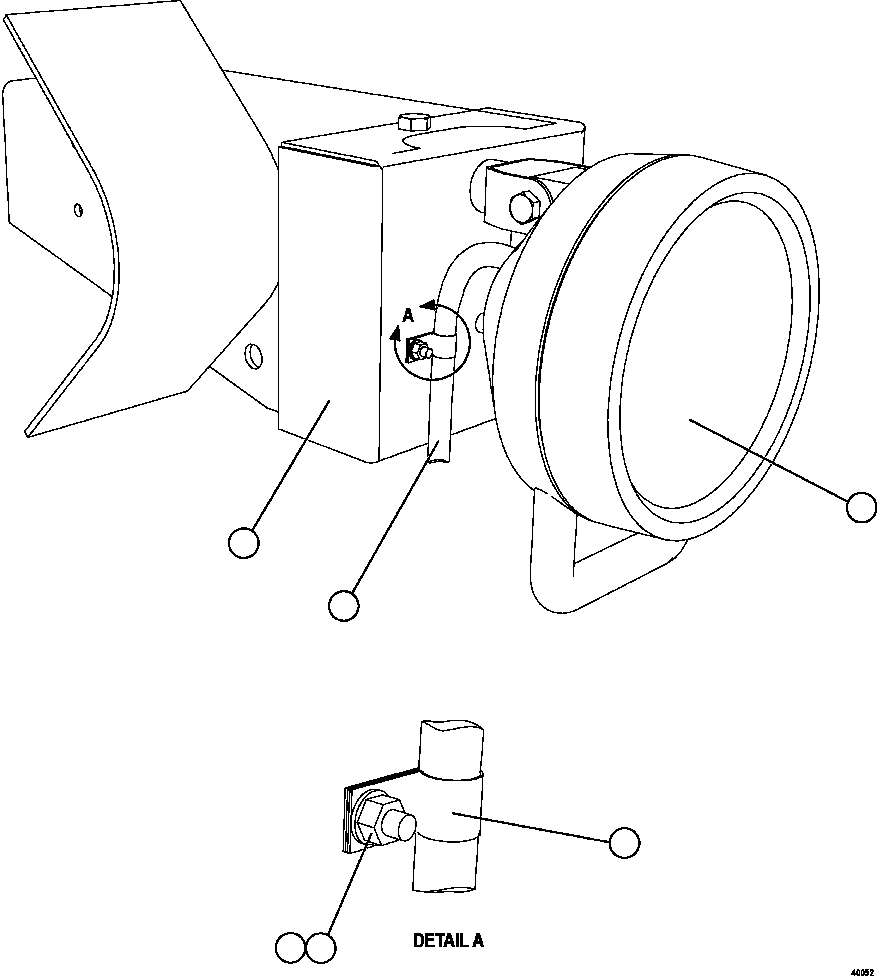 Komatsu parts book diagram for AFE47-GG 730E S/N A30600-A30601 & A30604-A30605    ROSSING (Trolley): AXLE HOUSING PORTABLE LIGHT (EK2368)