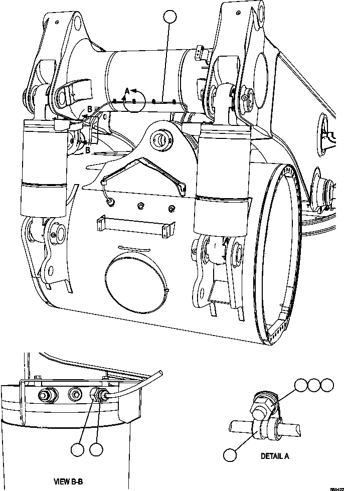 Komatsu parts book diagram for AFE47-GG 730E S/N A30600-A30601 & A30604-A30605    ROSSING (Trolley): TWO-SPEED RETARDING INSTALLATION