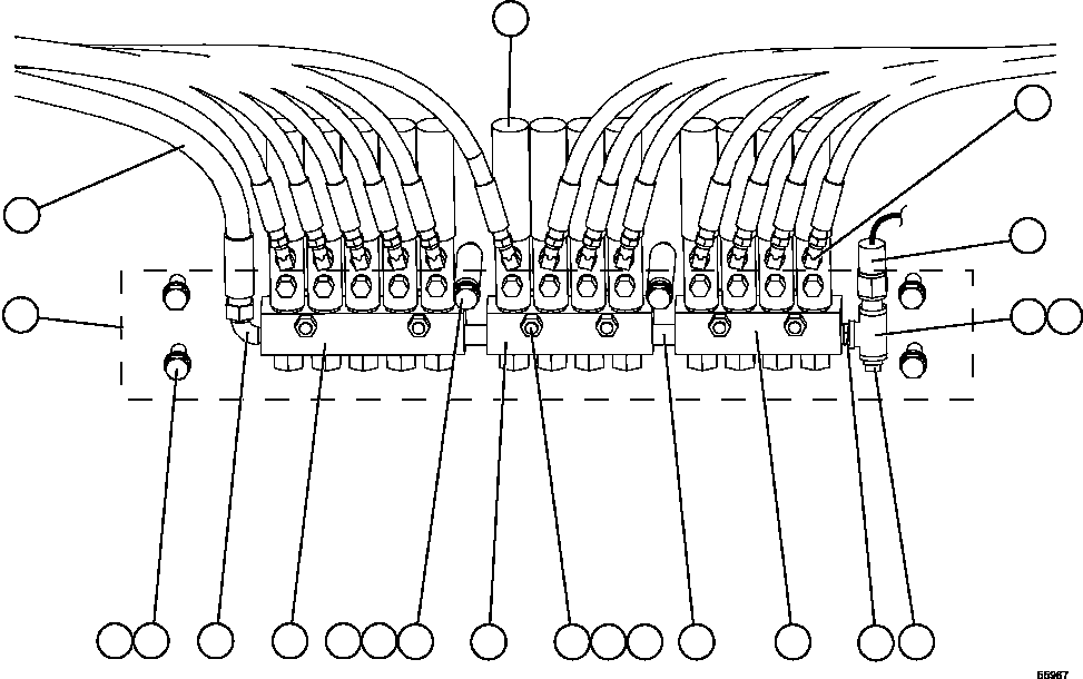 Komatsu parts book diagram for AFE47-GG 730E S/N A30600-A30601 & A30604-A30605    ROSSING (Trolley): AUTOMATIC LUBRICATION - REAR AXLE INJECTORS
