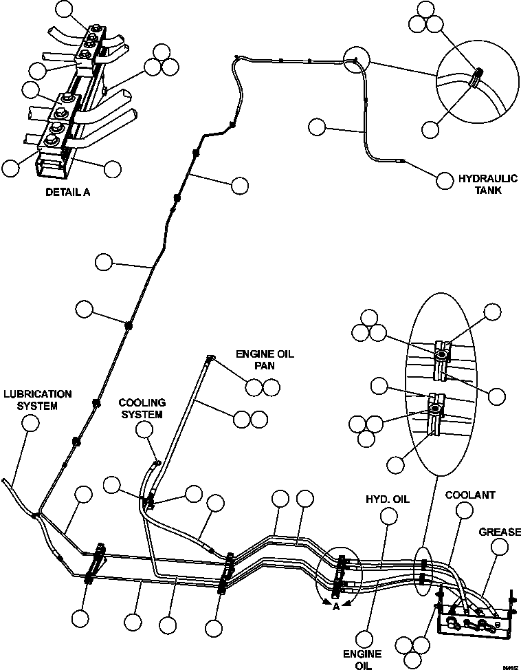 Komatsu parts book diagram for AFE47-GG 730E S/N A30600-A30601 & A30604-A30605    ROSSING (Trolley): LH SERVICE CENTER