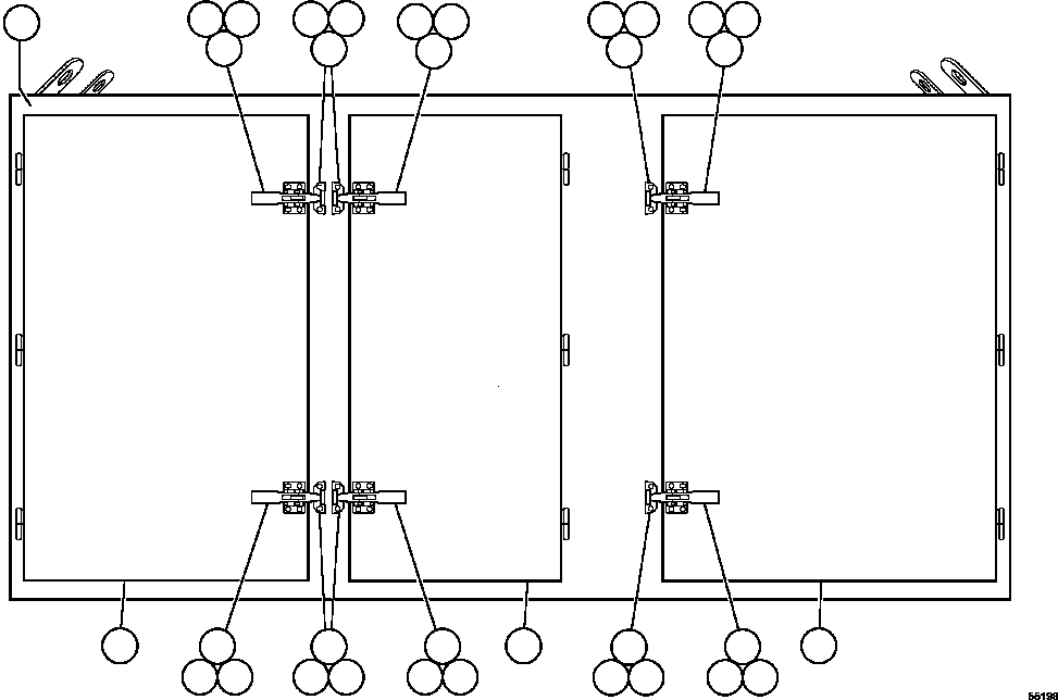 Komatsu parts book diagram for AFE47-GG 730E S/N A30600-A30601 & A30604-A30605    ROSSING (Trolley): CONTROL CABINET - OUTER FRONT