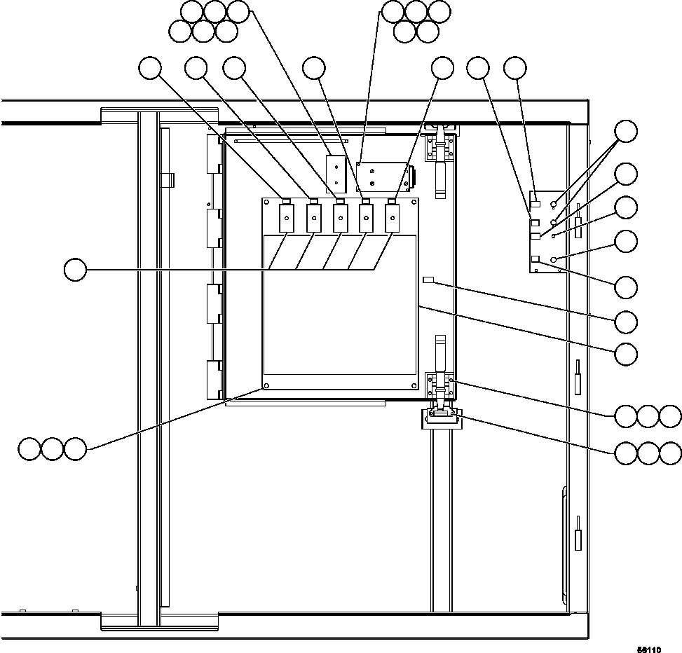 Komatsu parts book diagram for AFE47-GG 730E S/N A30600-A30601 & A30604-A30605    ROSSING (Trolley): CONTROL CABINET ASSM - TROLLEY (STATEX III)