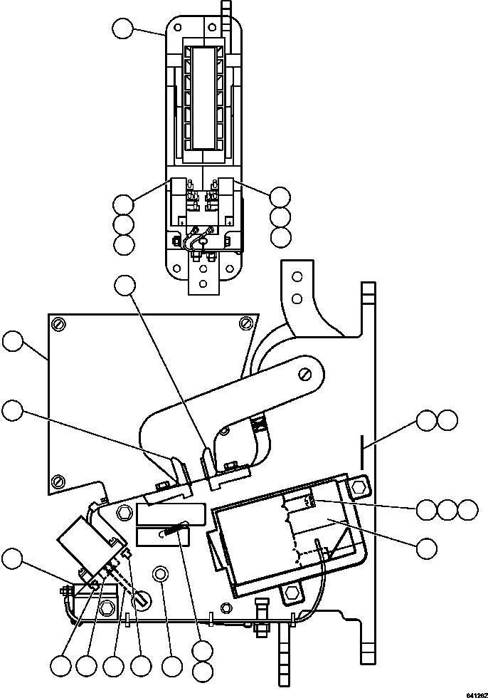 Komatsu parts book diagram for AFE47-GG 730E S/N A30600-A30601 & A30604-A30605    ROSSING (Trolley): CONTACTOR (AIR LESS) (PB9230)