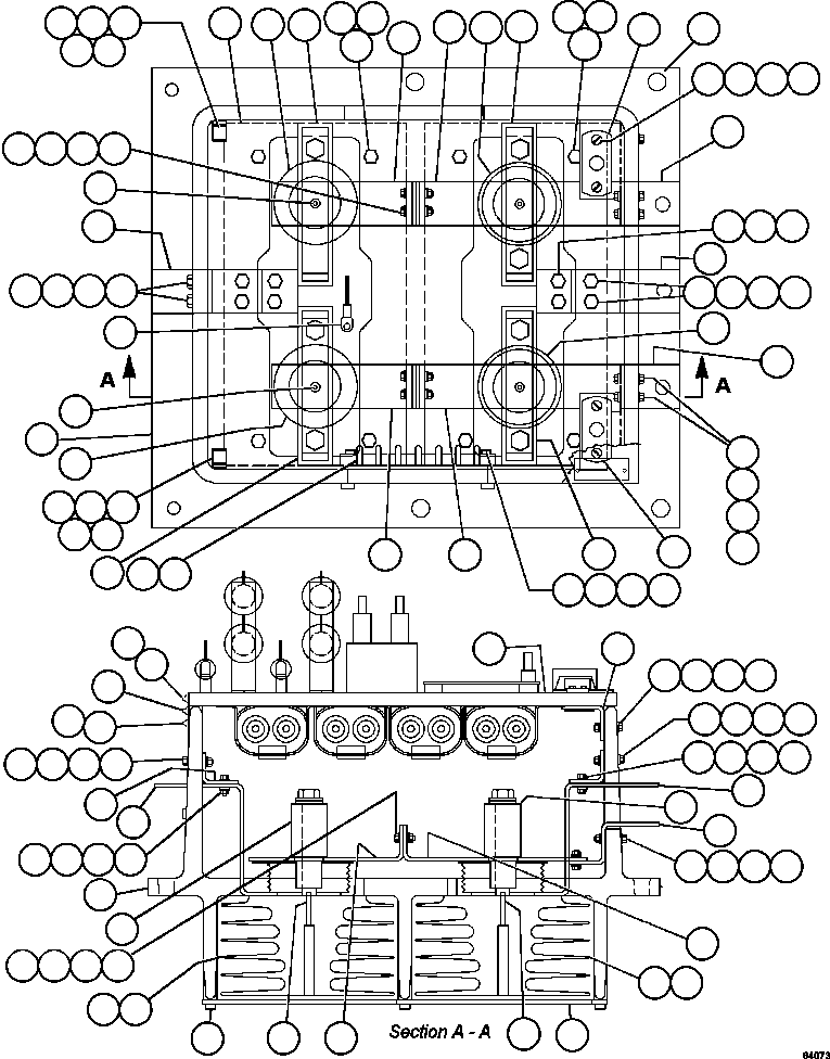 Komatsu parts book diagram for AFE47-GG 730E S/N A30600-A30601 & A30604-A30605    ROSSING (Trolley): PANEL - MFSE (PB8837)