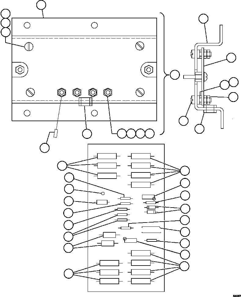 Komatsu parts book diagram for AFE47-GG 730E S/N A30600-A30601 & A30604-A30605    ROSSING (Trolley): PANEL - VMM (VE6118)