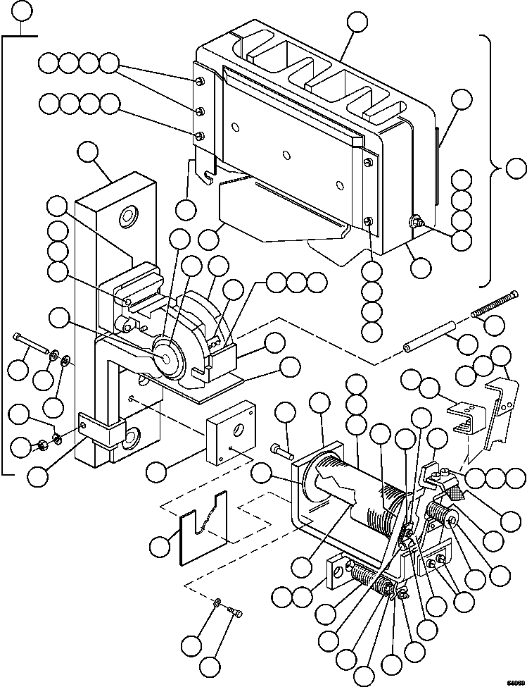 Komatsu parts book diagram for AFE47-GG 730E S/N A30600-A30601 & A30604-A30605    ROSSING (Trolley): CONTACTOR (VE1317)
