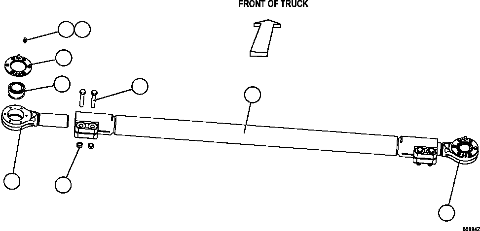 Dump Trucks Komatsu / AFE47-GN 730E S/N A30626 - A30627 & A30630 - A30631    EXXARO GROOTEGELUK(AFE47-GN) / TIE ROD ASSEMBLY(120 : 55694)