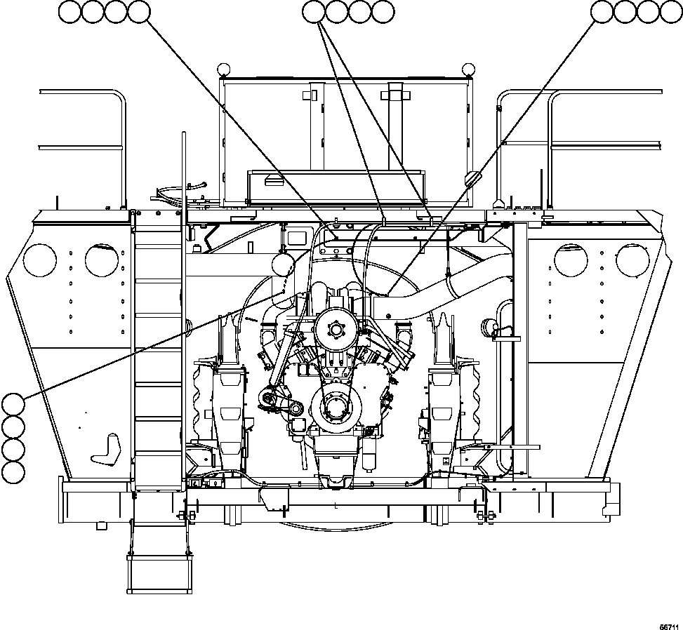 Dump Trucks Komatsu / AFE47-GP 730E S/N A30628 - A30629 & A30632   KUMBA KOLOMELA(AFE47-GP) / AIR CLEANER SVC INDICATOR PIPING & INSTL(062 : 55711)