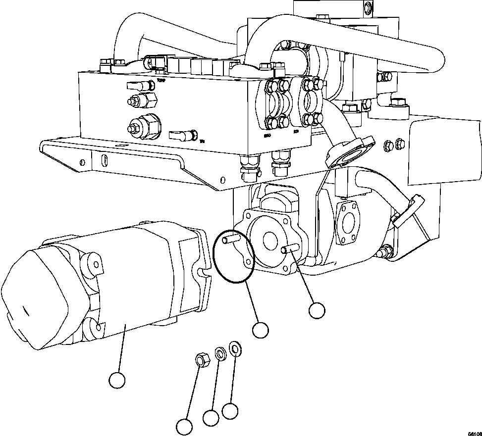 Dump Trucks Komatsu / AFE47-GP 730E S/N A30628 - A30629 & A30632   KUMBA KOLOMELA(AFE47-GP) / PUMP MODULE - STEERING PUMP(416 : 56108)