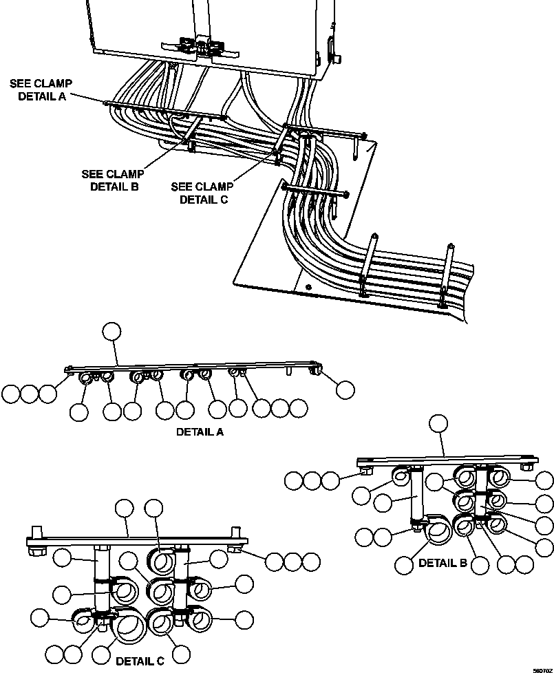 Dump Trucks Komatsu / AFE47-GP 730E S/N A30628 - A30629 & A30632   KUMBA KOLOMELA(AFE47-GP) / HYDRAULICS CABINET/CAB PIPING   2/4(448 : 56070)