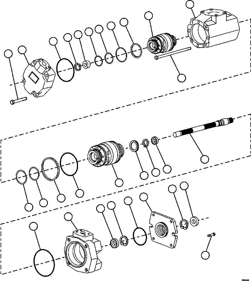 Dump Trucks Komatsu / AFE47-GP 730E S/N A30628 - A30629 & A30632   KUMBA KOLOMELA(AFE47-GP) / STEERING & BRAKE PUMP ASSEMBLY        PC0094(500 : 55444)